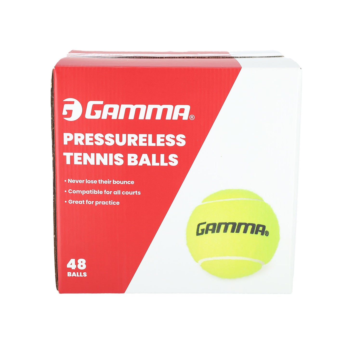 GAMMA Sports Pressureless Practice Tennis Balls - 48-Pack
